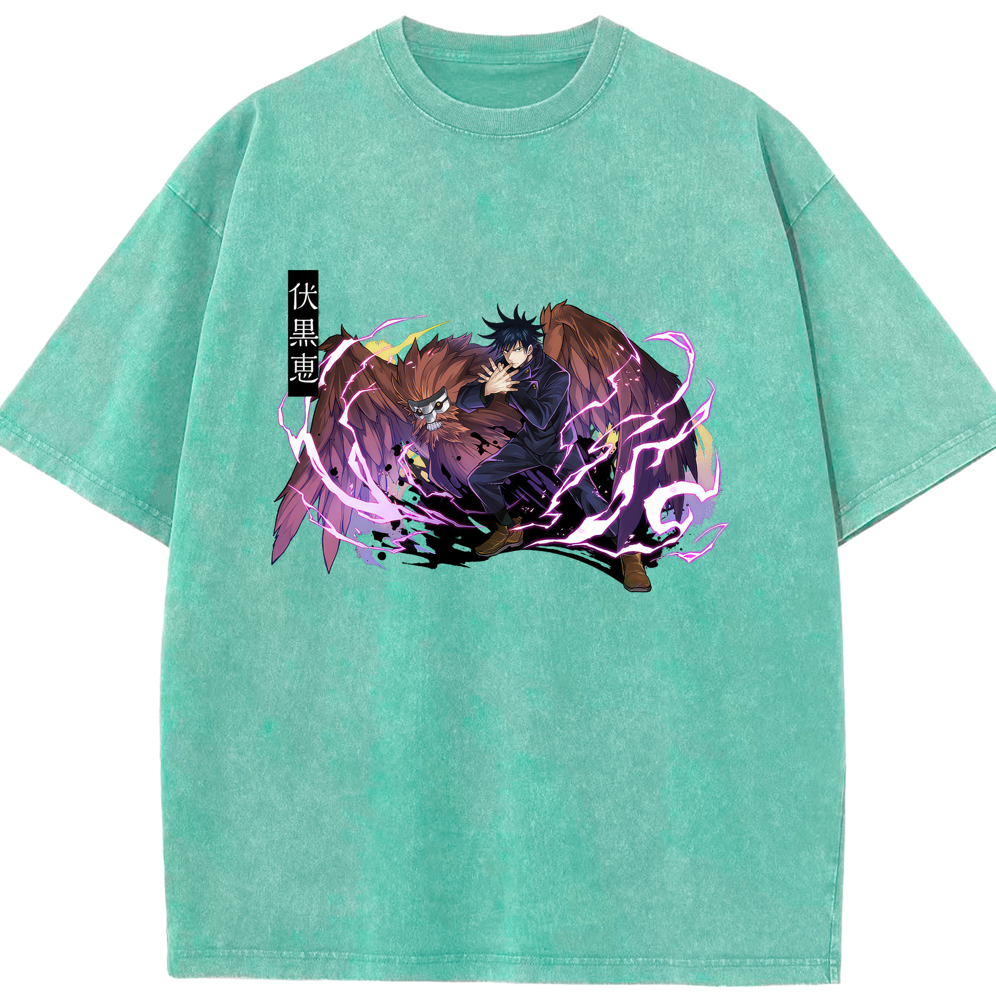 （画像用） 呪術廻戦 Jujutsu Kaisen 綿100% ヴィンテージ風 半袖Tシャツ（フロントプリント）